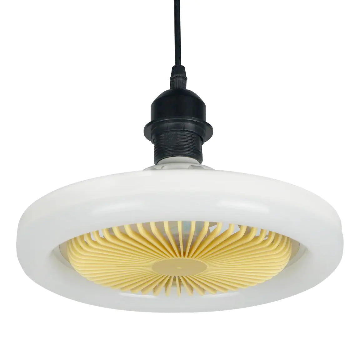 Fan light hung as a pendant, 26cm diameter