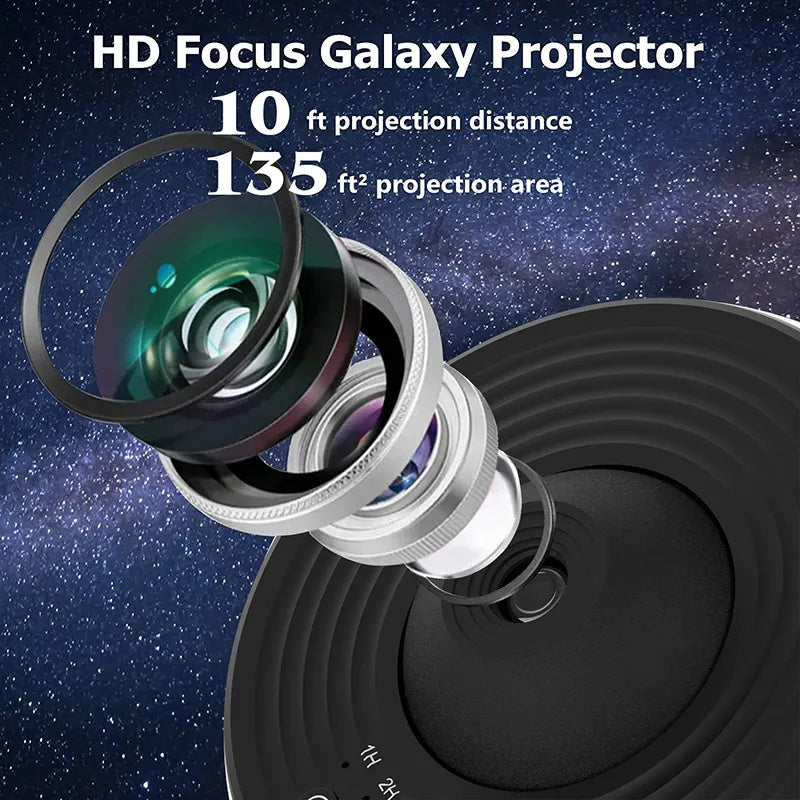 Cutaway of the multi-element glass lens assembly inside the projector