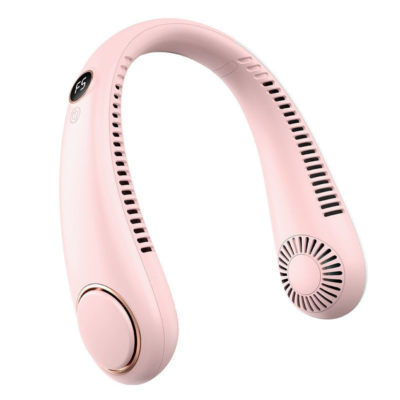 Bladeless neck fan in pink