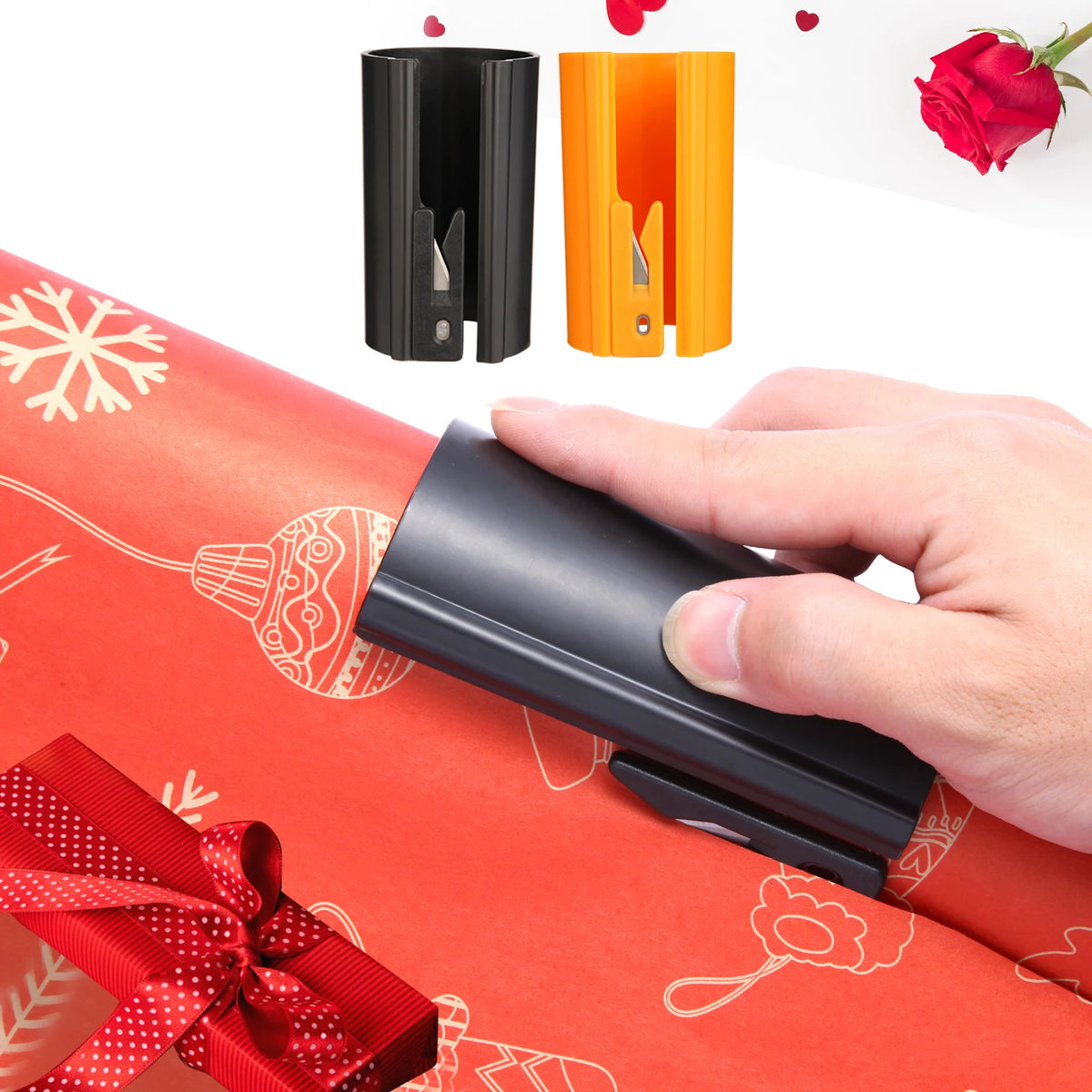 HORN Sliding Wrapping Paper Cutter - Orange