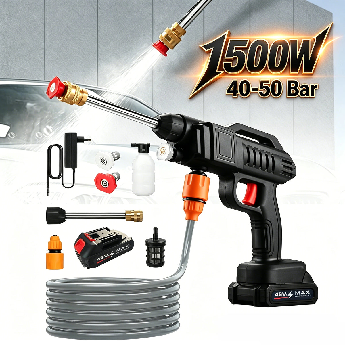 High Pressure Washer Gun in Action