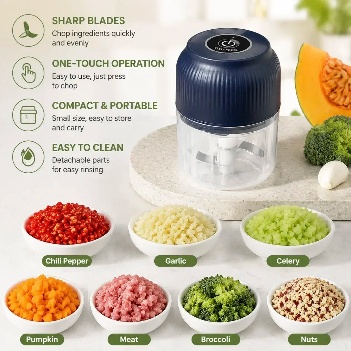 USB Rechargeable Food Chopper