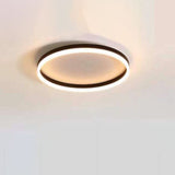 Black ring ceiling light, 50cm