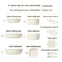 17 pieces / Cream speckle