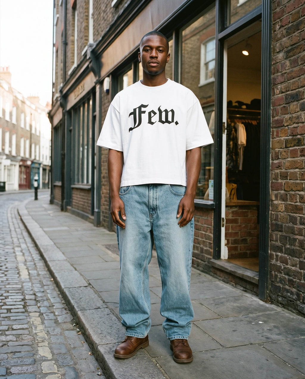 few-black crop-men worn