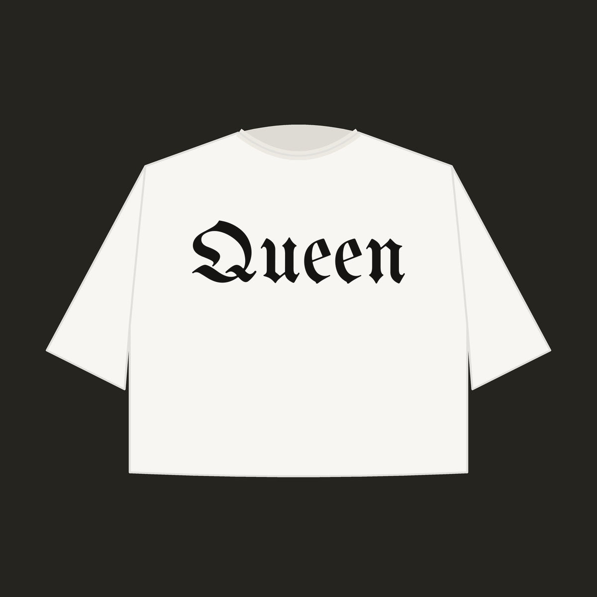 queen crop-women worn