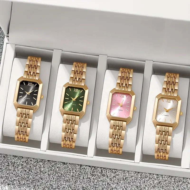 All four dial colours in a box